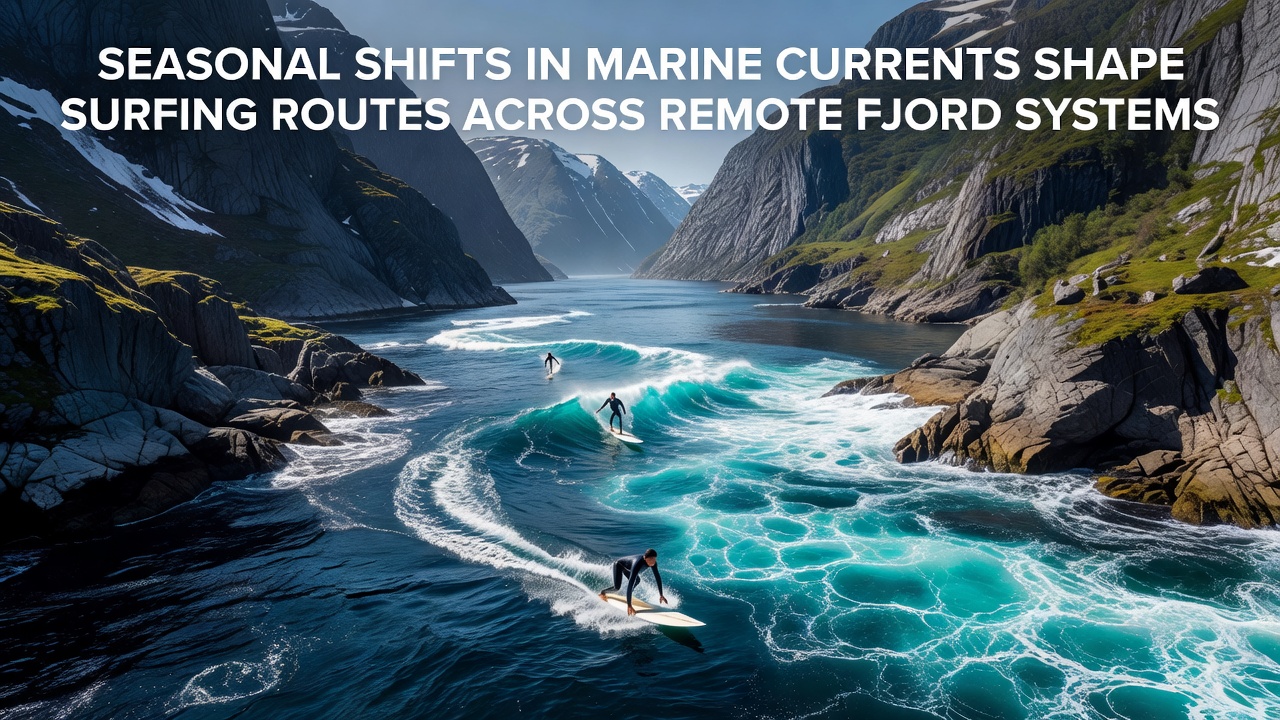 Seasonal Shifts in Marine Currents Shape Surfing Routes Across Remote Fjord Systems